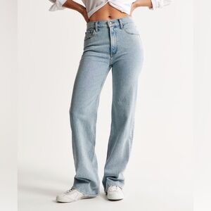 Abercrombie high rise 90s straight jean